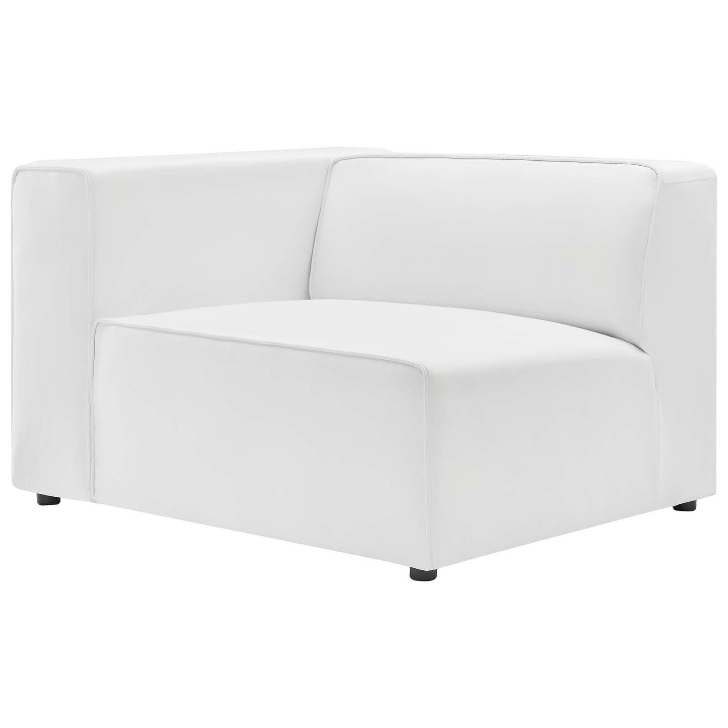 Modway furniture Mingle Vegan Leather Sectional Sofa - Stylish, Comfortable 3-Piece Design for Modern Living Spaces - EEI-4789-GRY