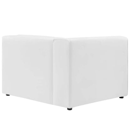 Modway furniture Mingle Vegan Leather Sectional Sofa - Stylish, Comfortable 3-Piece Design for Modern Living Spaces - EEI-4789-GRY
