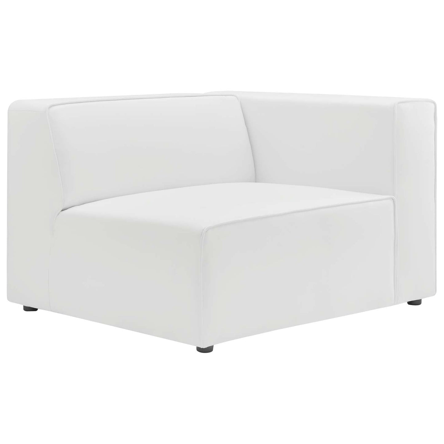 Modway furniture Mingle Vegan Leather Sectional Sofa - Stylish, Comfortable 3-Piece Design for Modern Living Spaces - EEI-4789-GRY