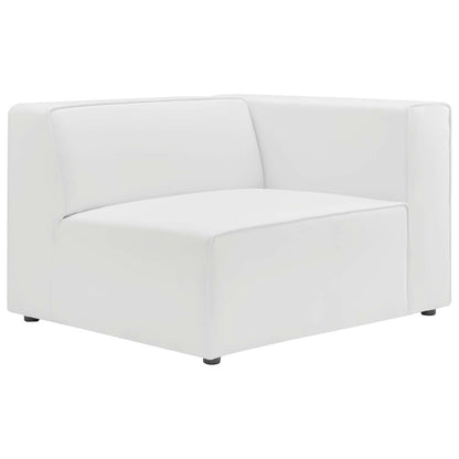 Modway furniture Mingle Vegan Leather Sectional Sofa - Stylish, Comfortable 3-Piece Design for Modern Living Spaces - EEI-4789-GRY