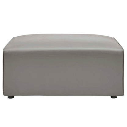 Modway furniture Mingle Vegan Leather Sofa and Ottoman Set - Stylish Modern Seating for Contemporary Living Spaces - EEI-4790-TAN