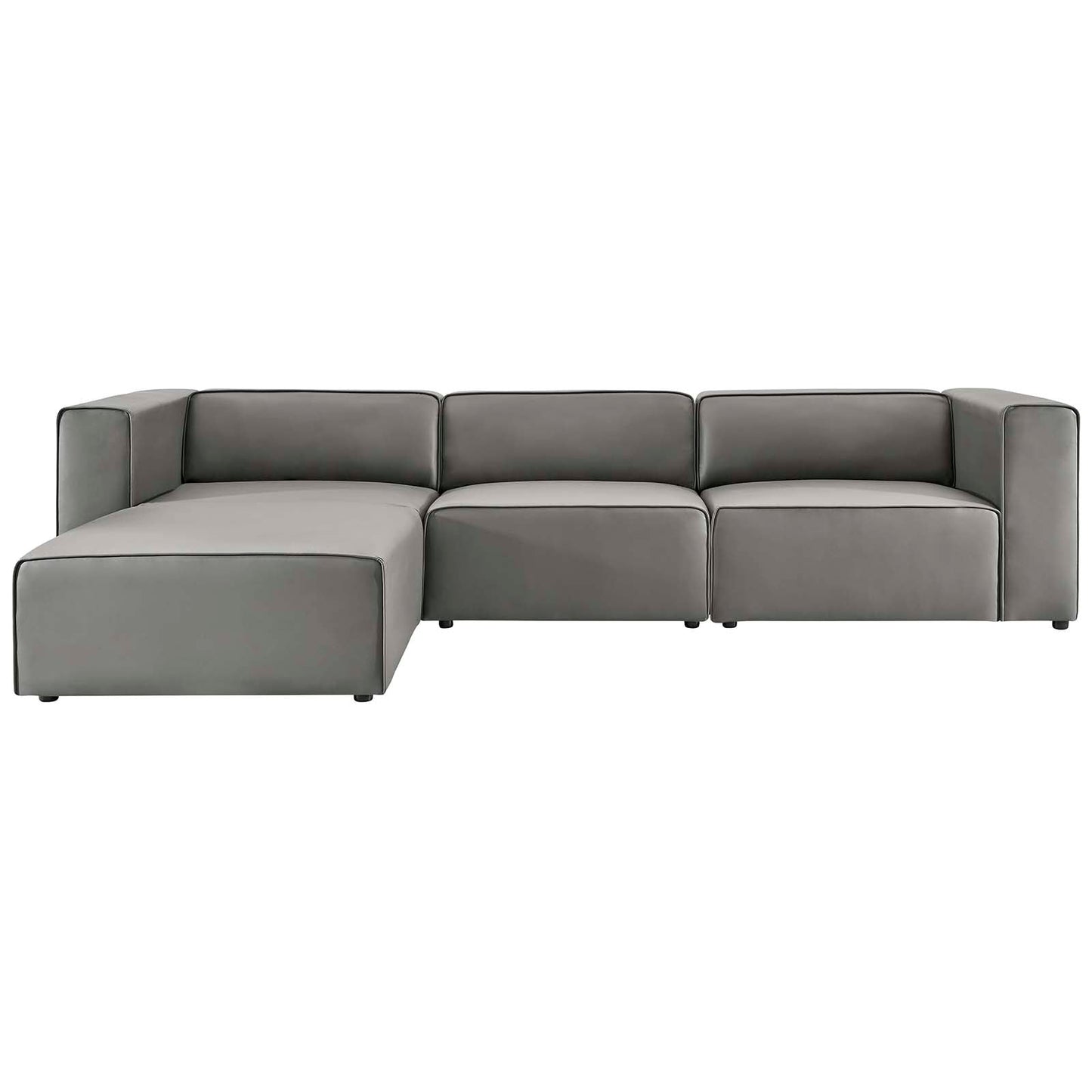 Modway furniture Mingle Vegan Leather Sofa and Ottoman Set - Stylish Modern Seating for Contemporary Living Spaces - EEI-4790-TAN