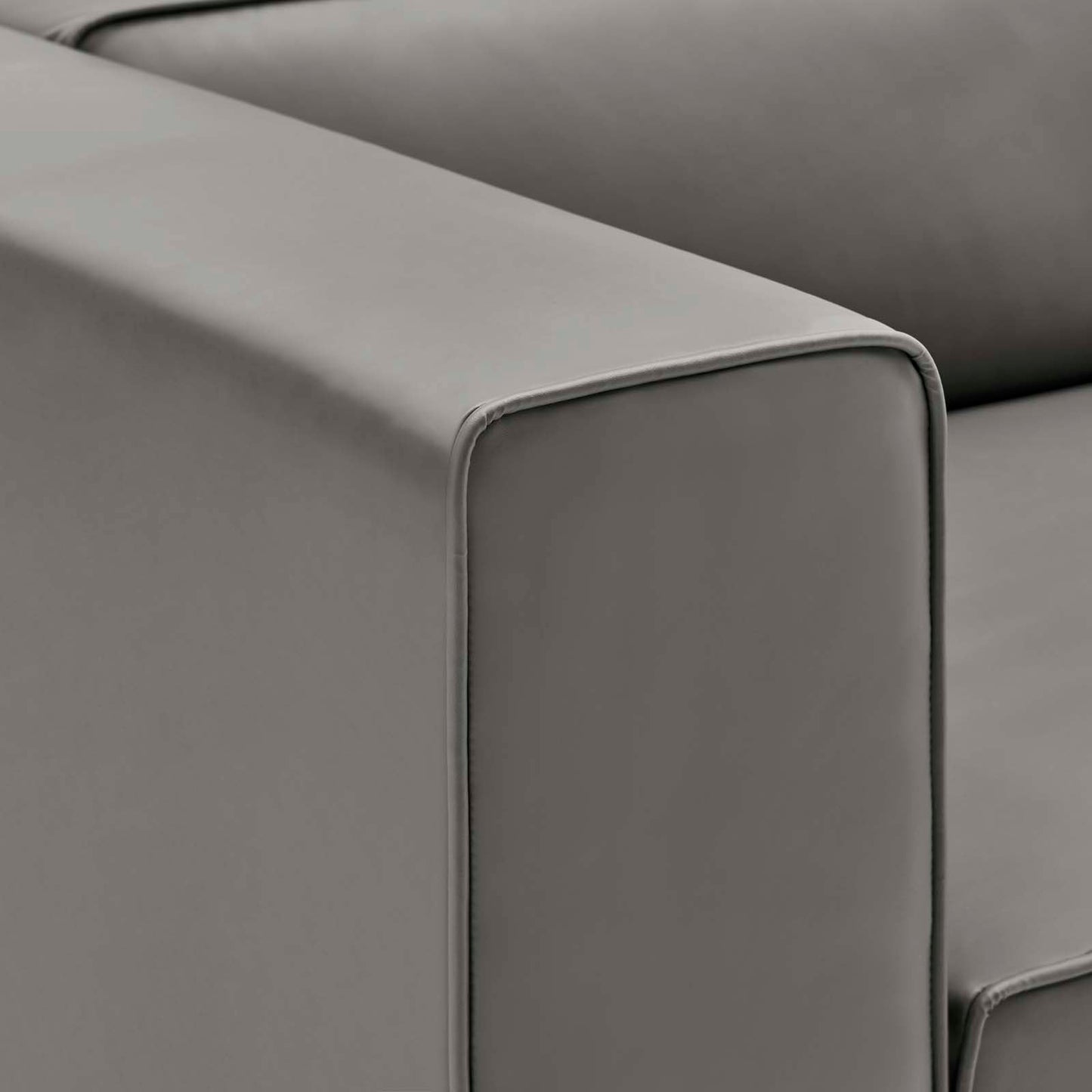 Modway furniture Mingle Vegan Leather Sofa and Ottoman Set - Stylish Modern Seating for Contemporary Living Spaces - EEI-4790-TAN