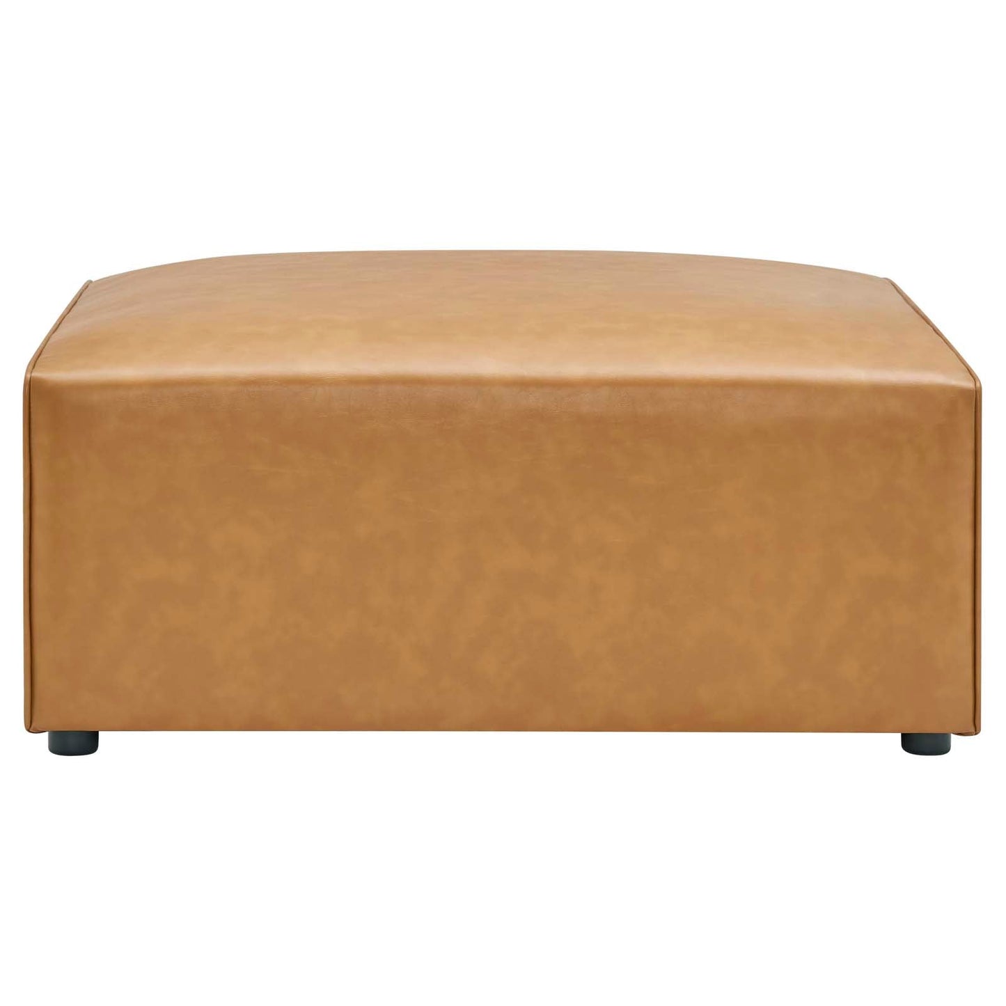 Modway furniture Mingle Vegan Leather Sofa and Ottoman Set - Stylish Modern Seating for Contemporary Living Spaces - EEI-4790-TAN