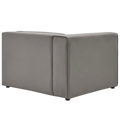 Modway furniture Mingle Vegan Leather 4-Piece Sectional Sofa - Stylish, Comfortable Seating for Modern Living Spaces - EEI-4793-GRY