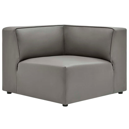 Modway furniture Mingle 7-Piece Vegan Leather Sectional Sofa – EEI-4798