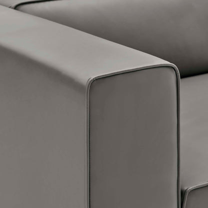Modway furniture Mingle 7-Piece Vegan Leather Sectional Sofa – EEI-4798