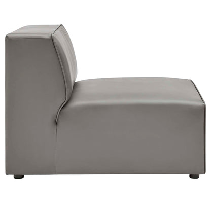 Modway furniture Mingle 7-Piece Vegan Leather Sectional Sofa – EEI-4798
