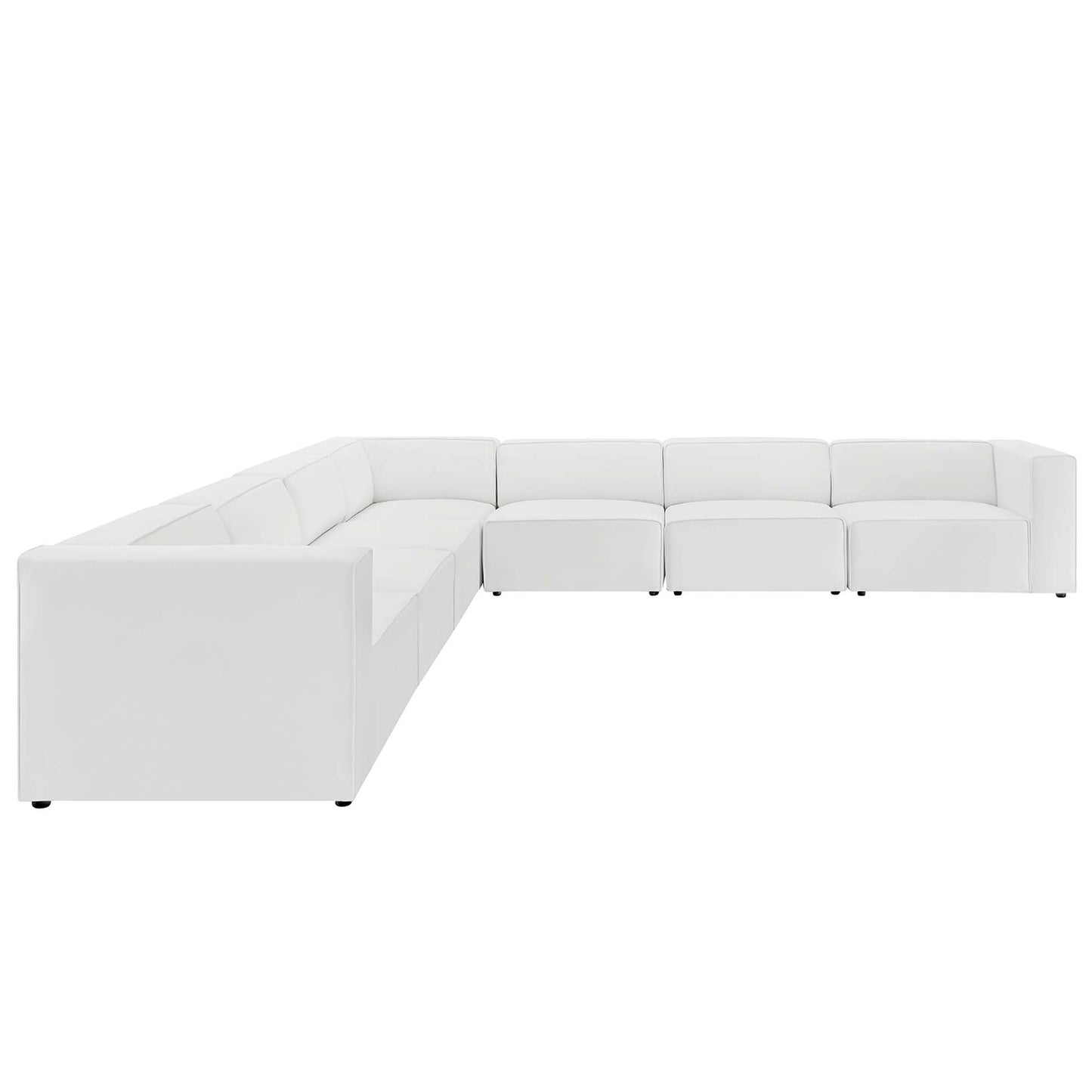 Modway furniture Mingle 7-Piece Vegan Leather Sectional Sofa – EEI-4798