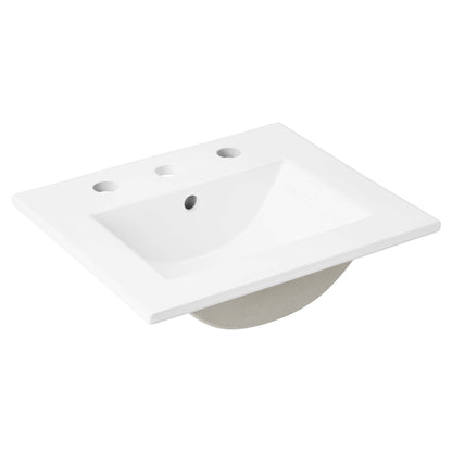 Modway furniture Steamforge Bathroom Vanity Basin Included - EEI-6413-WHI-BLK