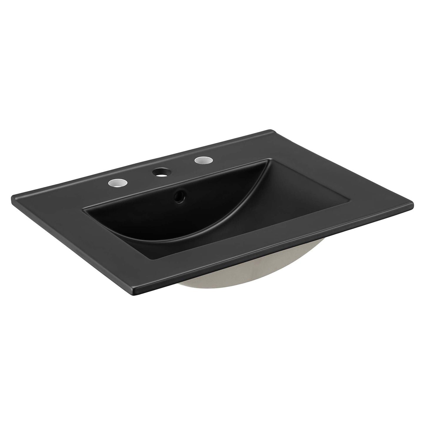 Modway furniture Steamforge Bathroom Vanity Basin Included - EEI-6413-WHI-BLK