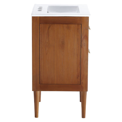 Modway furniture Cassia Bathroom Vanity Basin Included - EEI-5108-NAT-WHI