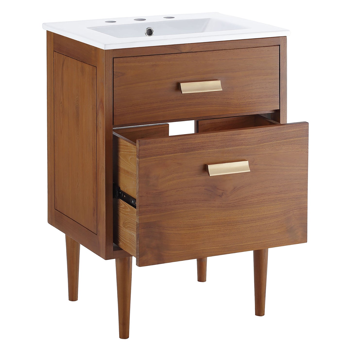 Modway furniture Cassia Bathroom Vanity Basin Included - EEI-5108-NAT-WHI