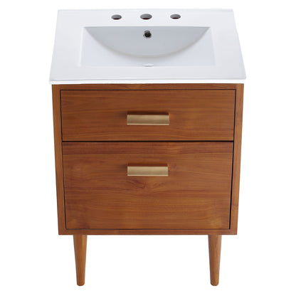 Modway furniture Cassia Bathroom Vanity Basin Included - EEI-5108-NAT-WHI