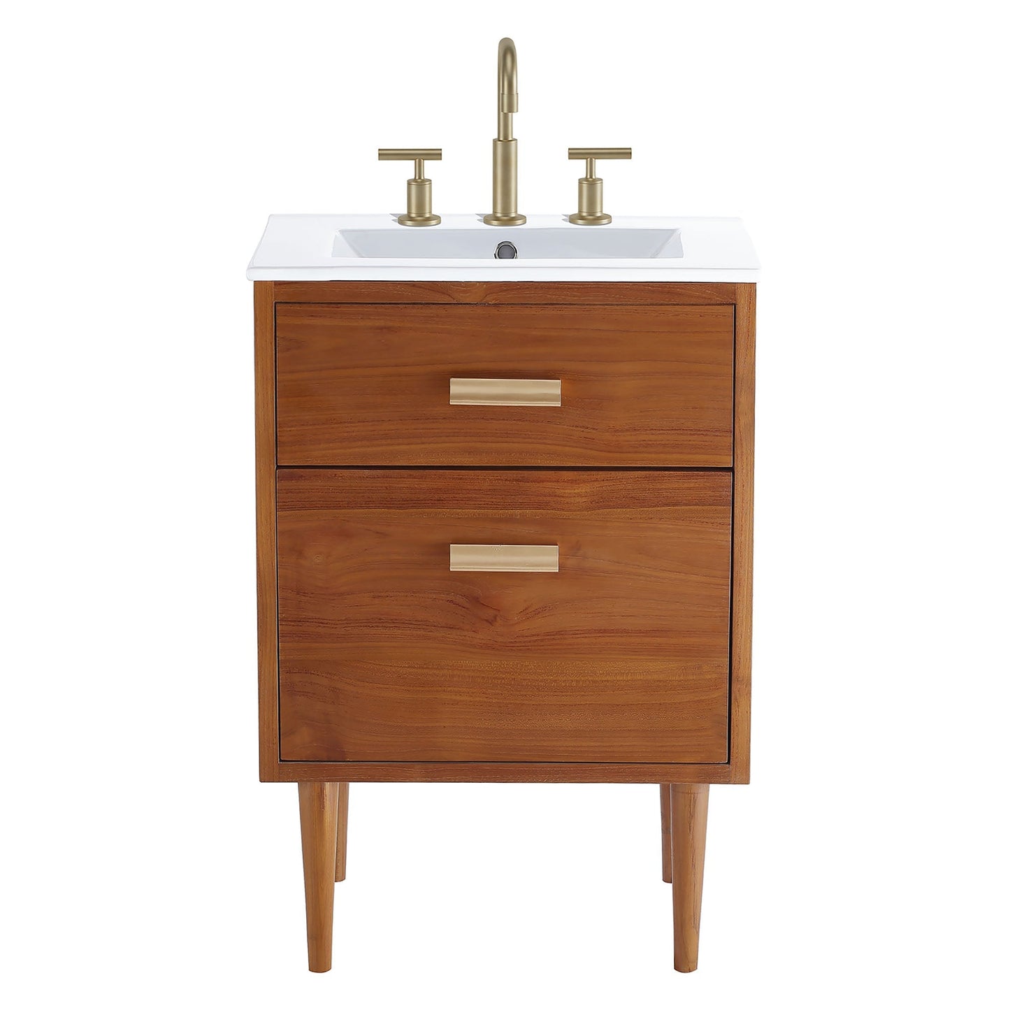 Modway furniture Cassia Bathroom Vanity Basin Included - EEI-5108-NAT-WHI