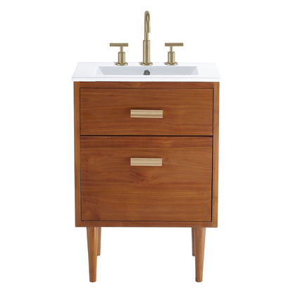 Modway furniture Cassia Bathroom Vanity Basin Included - EEI-5108-NAT-WHI
