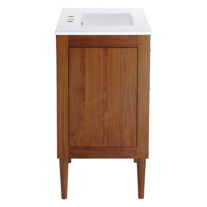 Modway furniture Cassia Bathroom Vanity Basin Included - EEI-5108-NAT-WHI