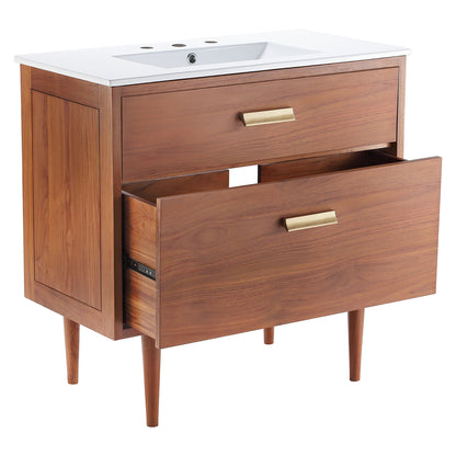 Modway furniture Cassia Bathroom Vanity Basin Included - EEI-5108-NAT-WHI
