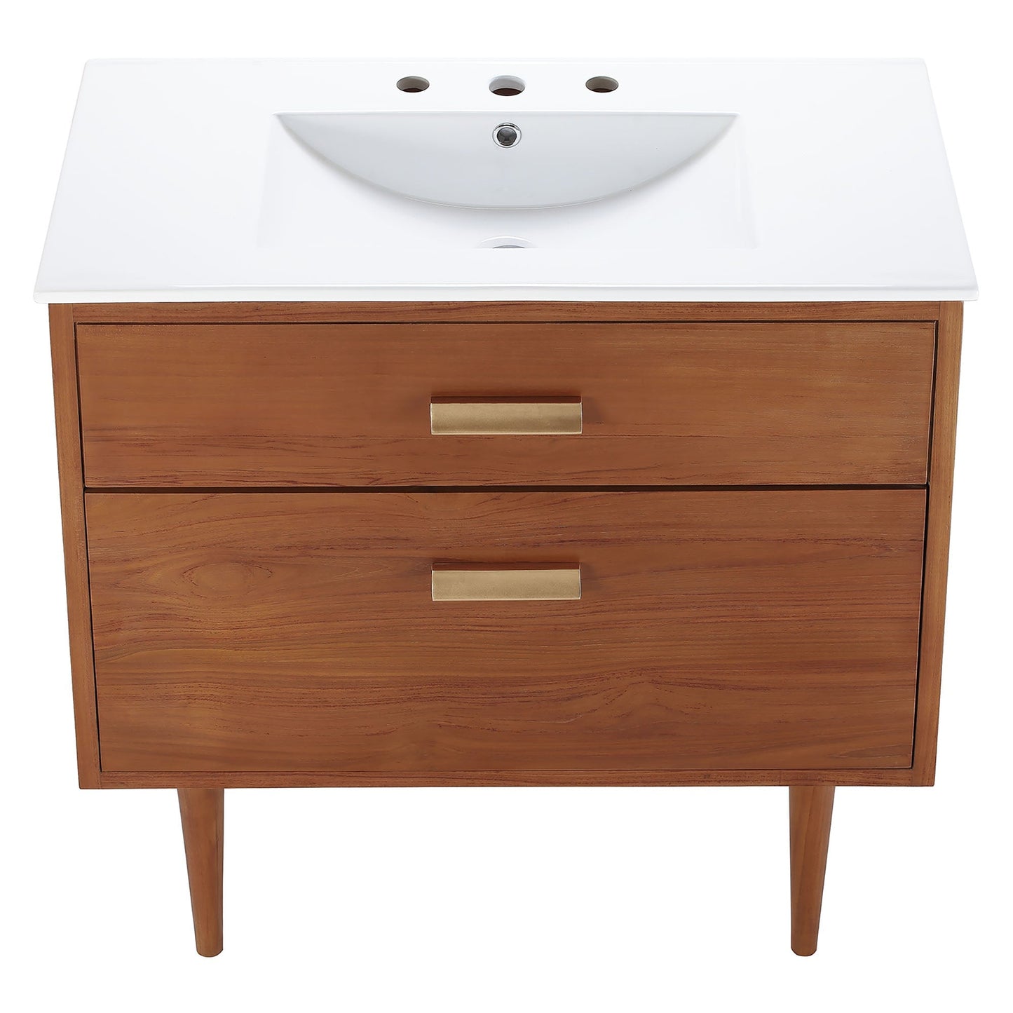 Modway furniture Cassia Bathroom Vanity Basin Included - EEI-5108-NAT-WHI