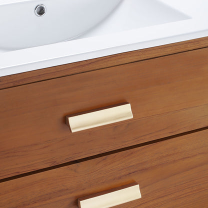 Modway furniture Cassia Bathroom Vanity Basin Included - EEI-5108-NAT-WHI