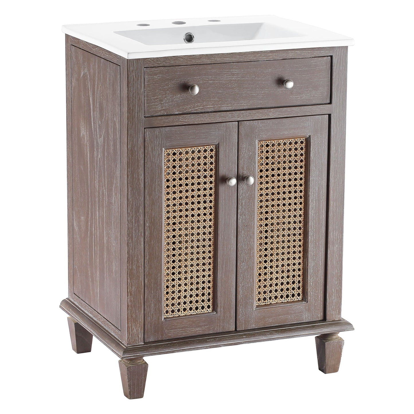 Modway furniture Lilo Bathroom Vanity Basin Included - EEI-5110-GRY-WHI