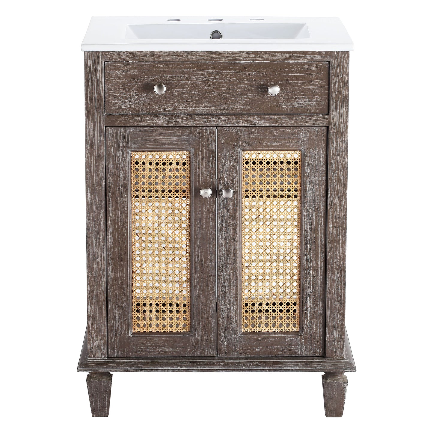 Modway furniture Lilo Bathroom Vanity Basin Included - EEI-5110-GRY-WHI