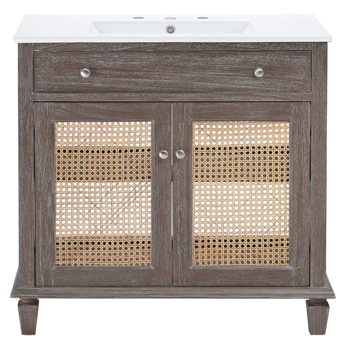 Modway furniture Lilo Bathroom Vanity Basin Included - EEI-5110-GRY-WHI