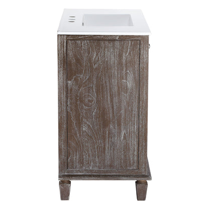 Modway furniture Lilo Bathroom Vanity Basin Included - EEI-5110-GRY-WHI