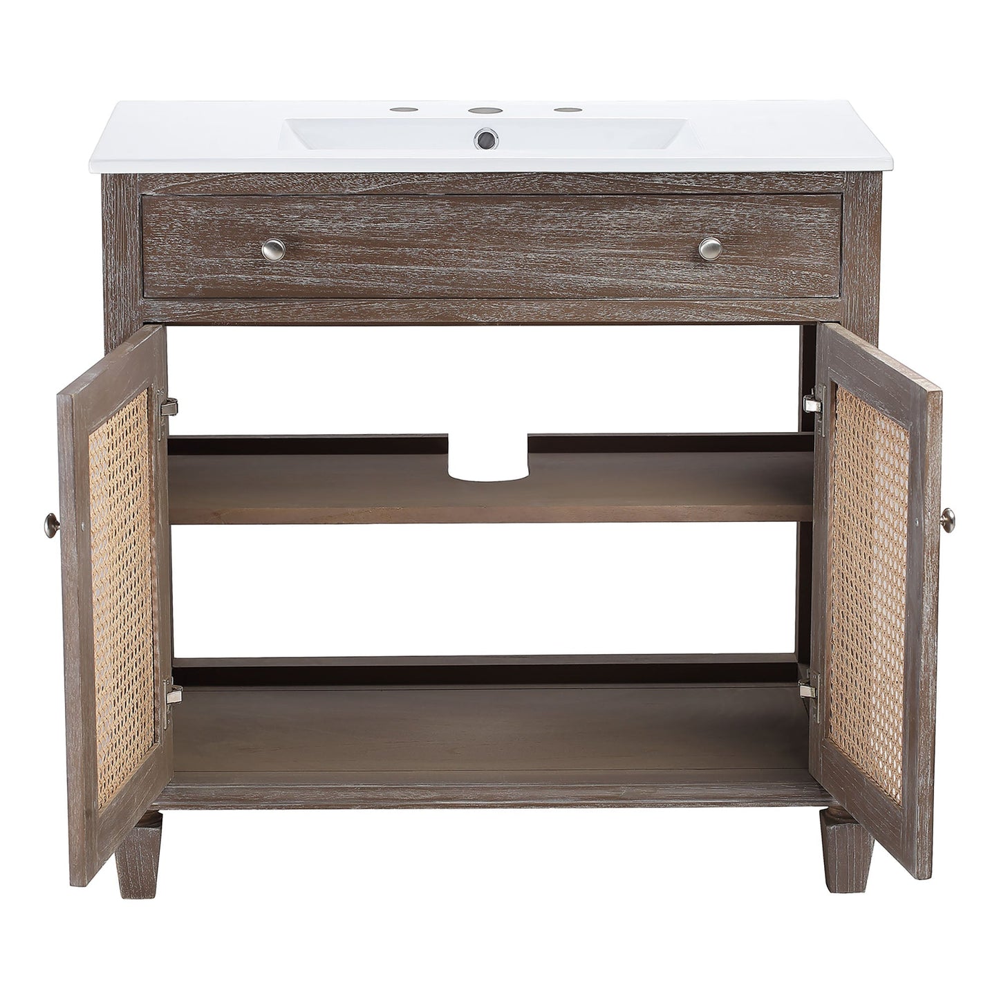 Modway furniture Lilo Bathroom Vanity Basin Included - EEI-5110-GRY-WHI