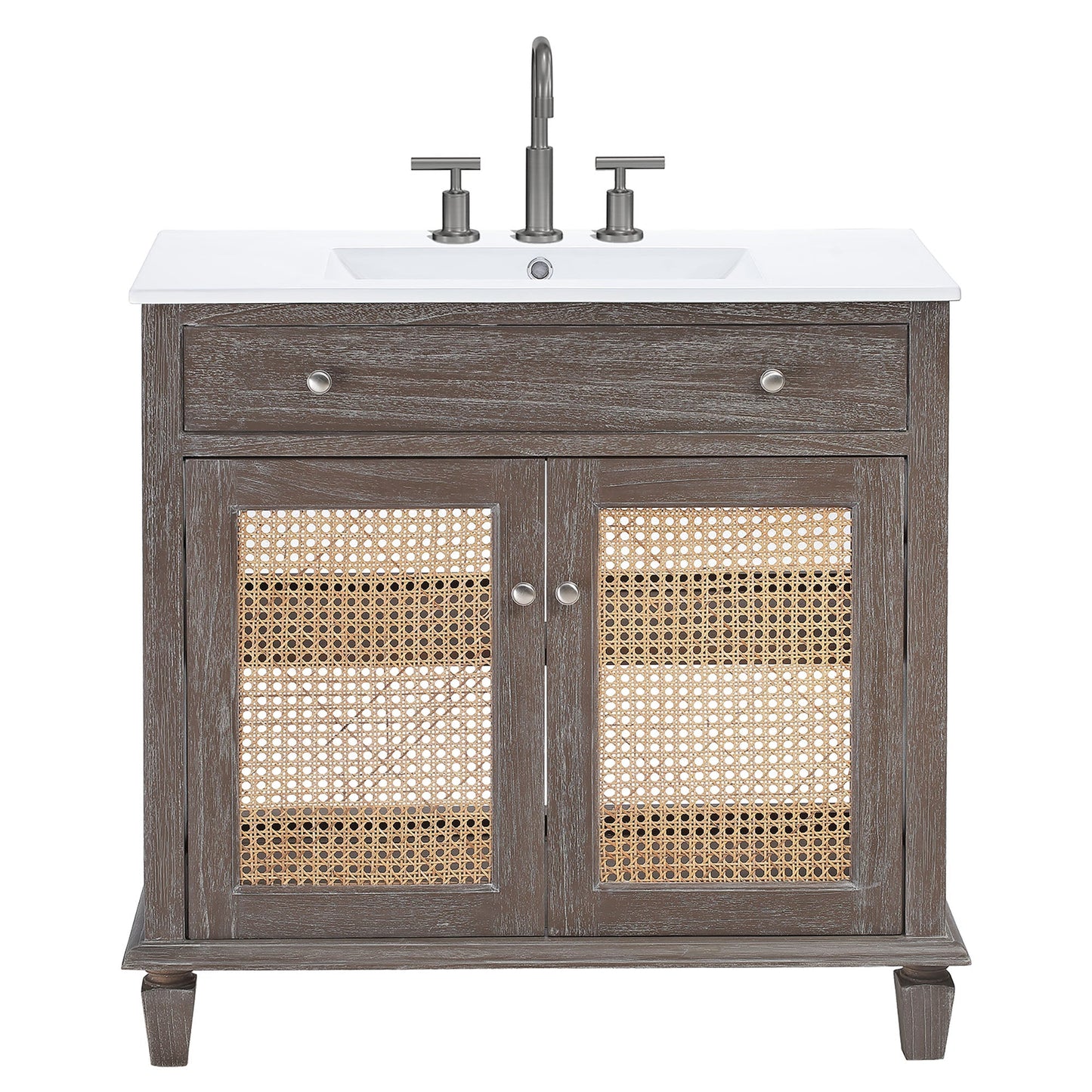 Modway furniture Lilo Bathroom Vanity Basin Included - EEI-5110-GRY-WHI