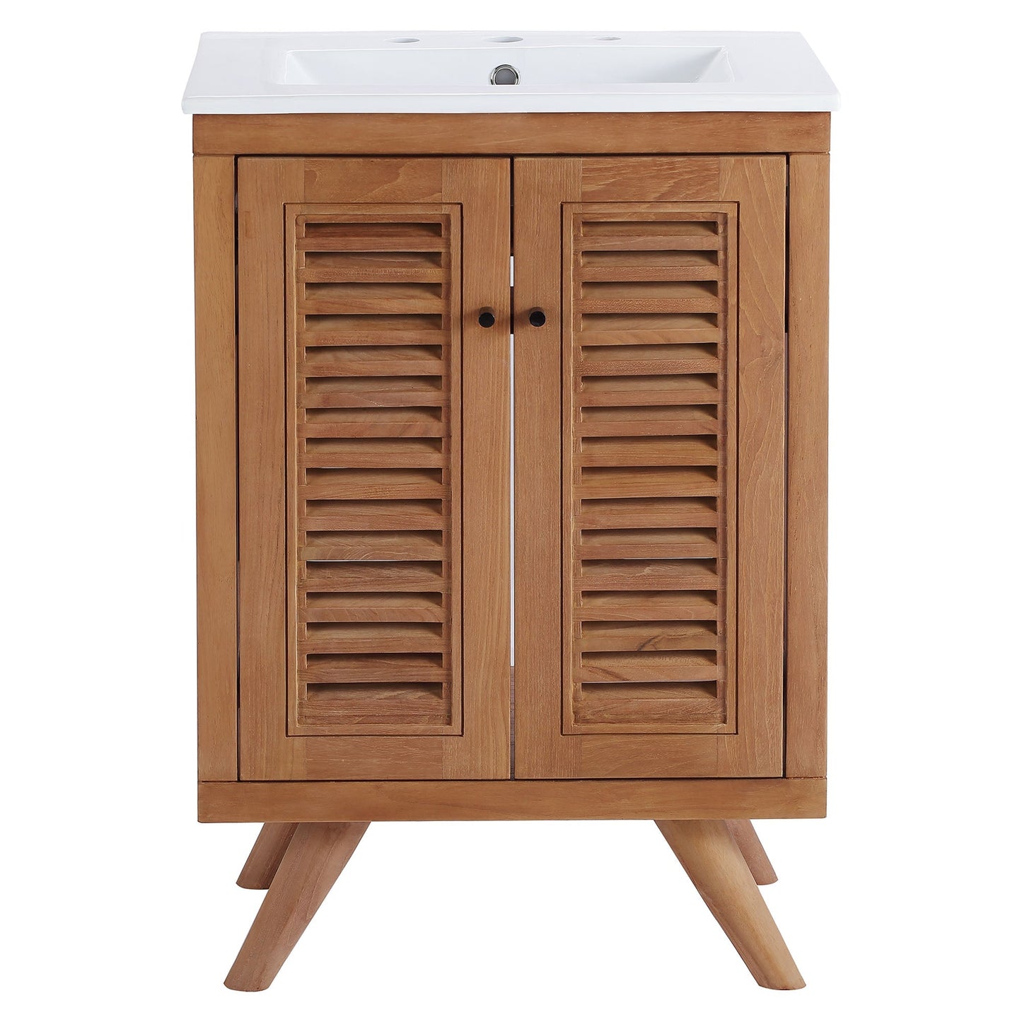 Modway furniture Birdie Bathroom Vanity Basin Included - EEI-5112-NAT-WHI