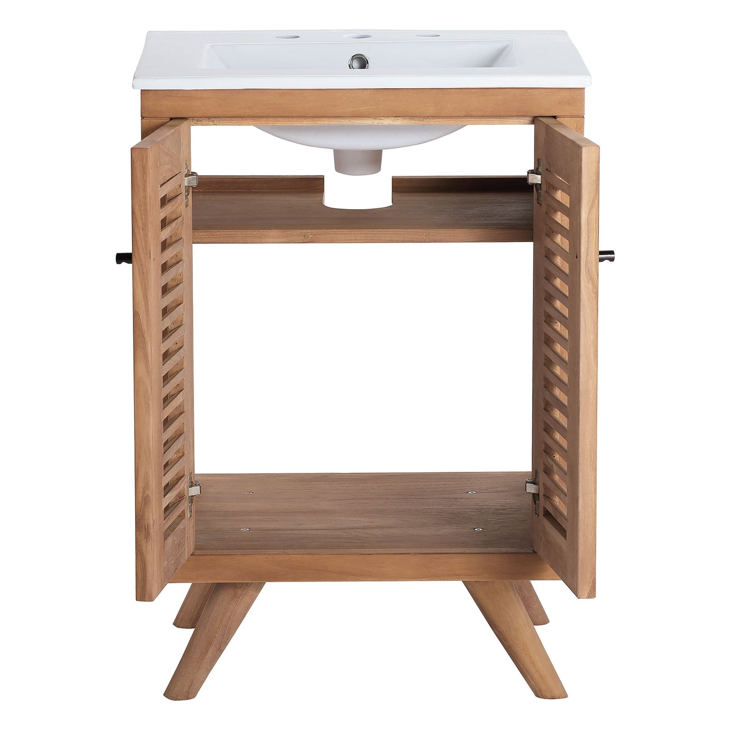 Modway furniture Birdie Bathroom Vanity Basin Included - EEI-5112-NAT-WHI