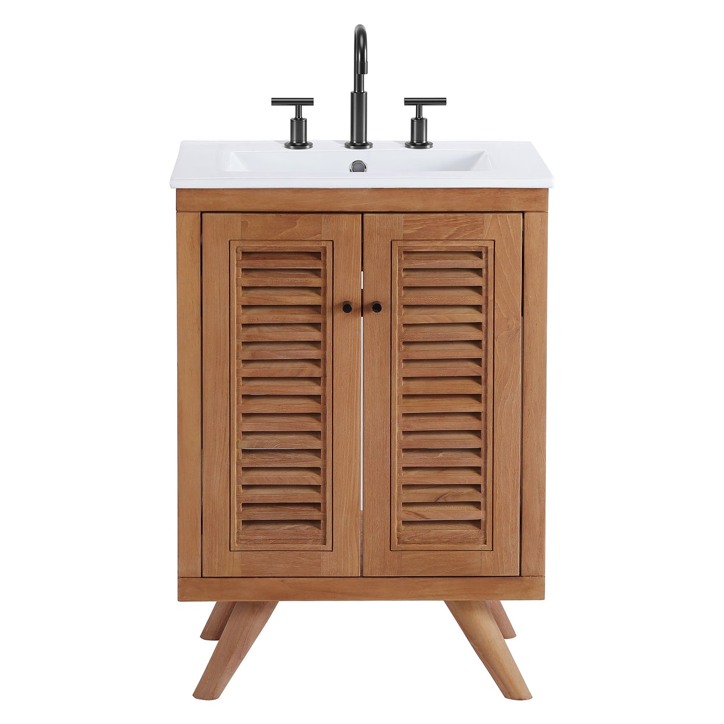 Modway furniture Birdie Bathroom Vanity Basin Included - EEI-5112-NAT-WHI