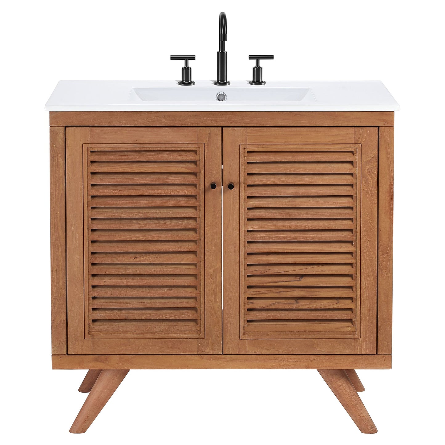 Modway furniture Birdie Bathroom Vanity Basin Included - EEI-5112-NAT-WHI
