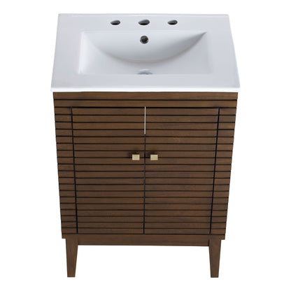 Modway furniture Bathroom Vanity Basin Included - EEI-5114-WAL-WHI