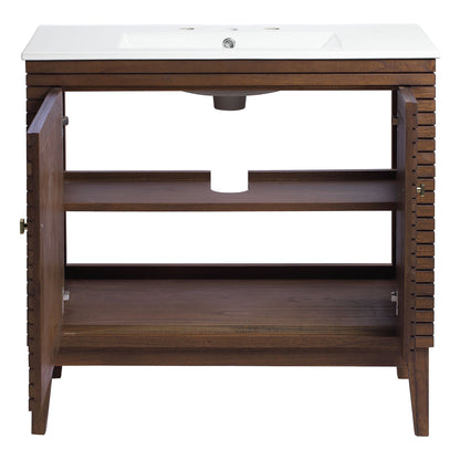 Modway furniture Bathroom Vanity Basin Included - EEI-5114-WAL-WHI