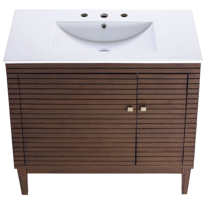 Modway furniture Bathroom Vanity Basin Included - EEI-5114-WAL-WHI