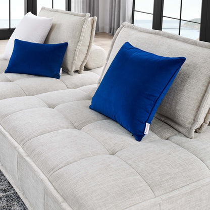 Modway Furniture Saunter 2-Piece Tufted Loveseat - Stylish Comfort with Soft Upholstery & Removable Bolster Pillow - EEI-5204-BEI