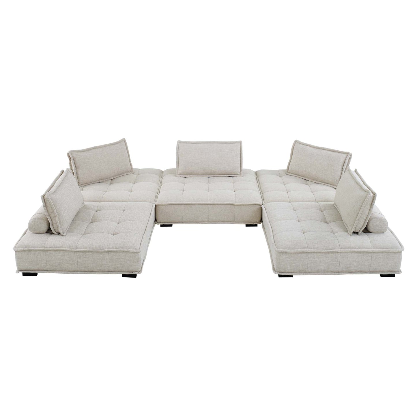 Modway Furniture Saunter 5-Piece Tufted Fabric Fabric Sectional Sofa by Modway - EEI-5210-AZU