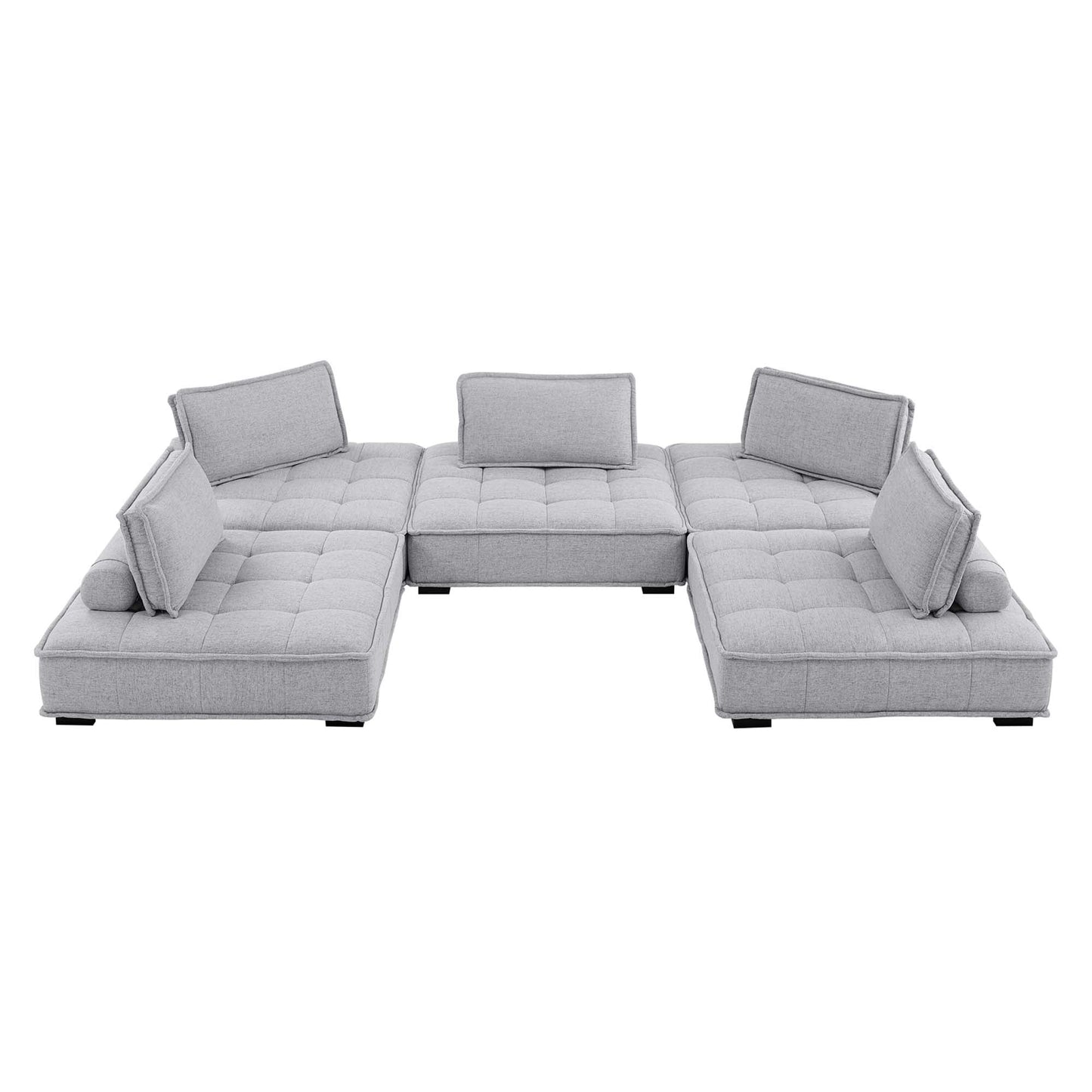 Modway Furniture Saunter 5-Piece Tufted Fabric Fabric Sectional Sofa by Modway - EEI-5210-AZU