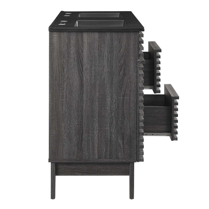 Modway furniture Render 48" Bathroom  Vanity with Black Basin Included - EEI-5381-WAL-BLK