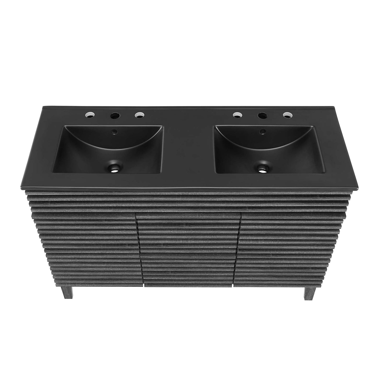 Modway furniture Render 48" Bathroom  Vanity with Black Basin Included - EEI-5381-WAL-BLK