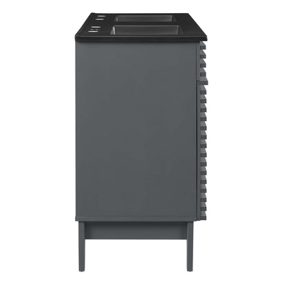 Modway furniture Render 48" Bathroom  Vanity with Black Basin Included - EEI-5381-WAL-BLK
