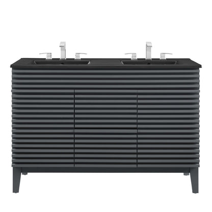 Modway furniture Render 48" Bathroom  Vanity with Black Basin Included - EEI-5381-WAL-BLK