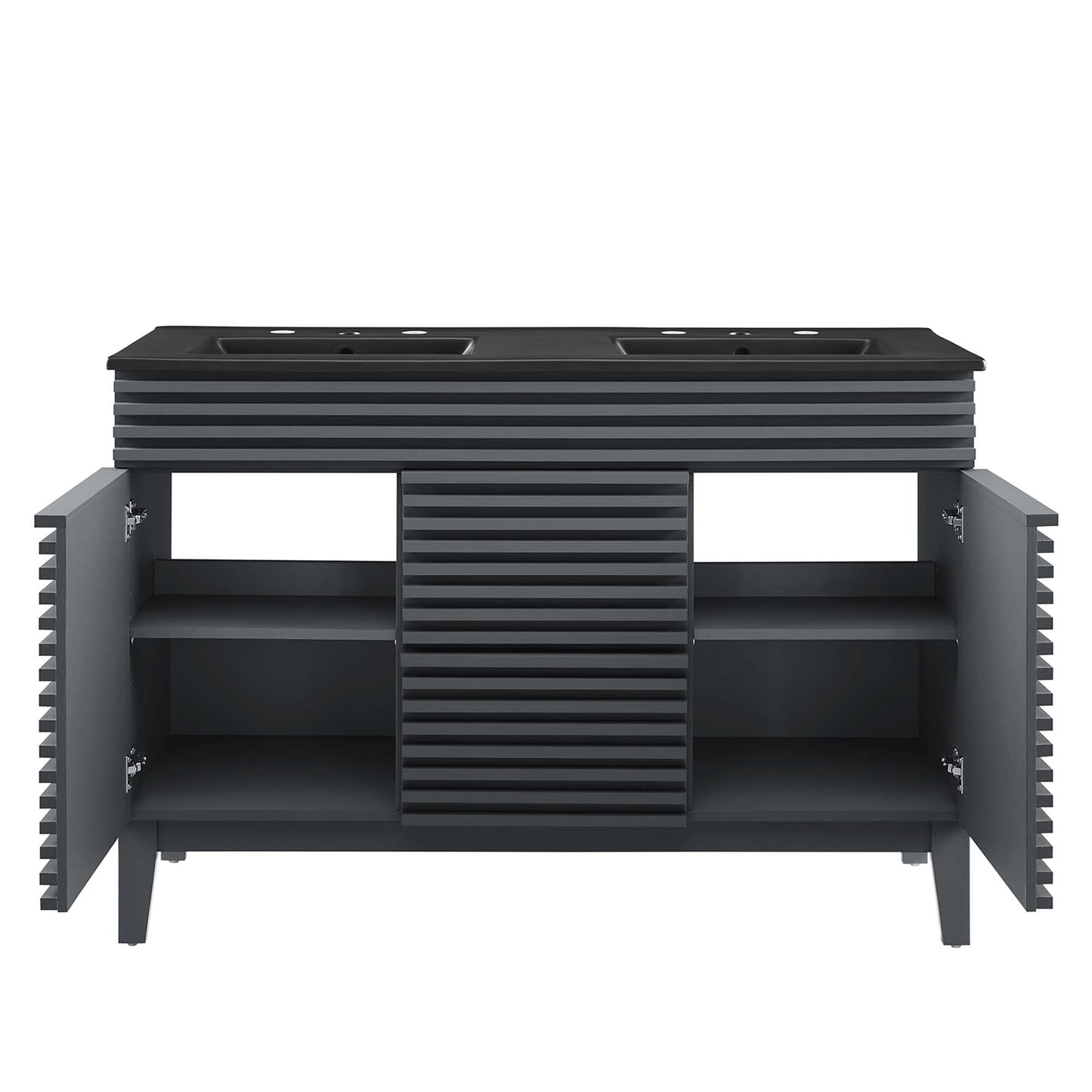 Modway furniture Render 48" Bathroom  Vanity with Black Basin Included - EEI-5381-WAL-BLK