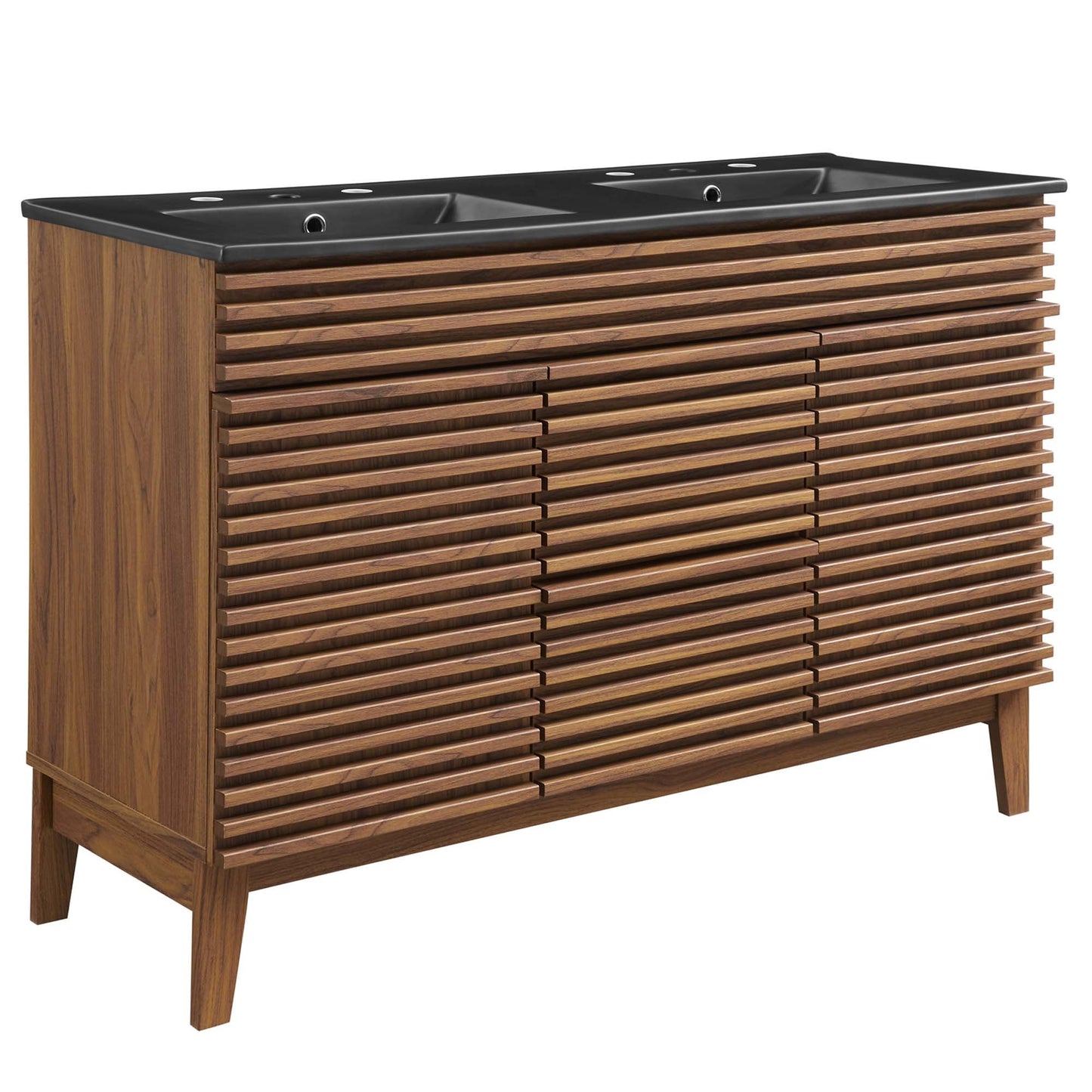 Modway furniture Render 48" Bathroom  Vanity with Black Basin Included - EEI-5381-WAL-BLK