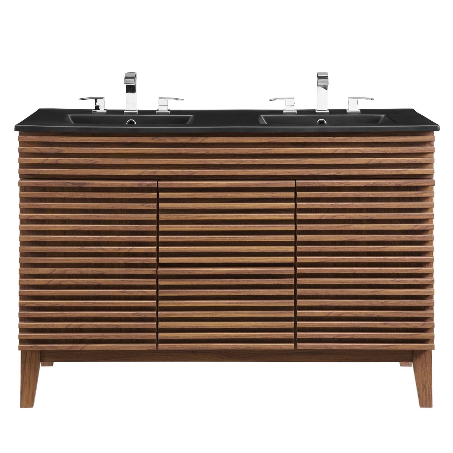 Modway furniture Render 48" Bathroom  Vanity with Black Basin Included - EEI-5381-WAL-BLK