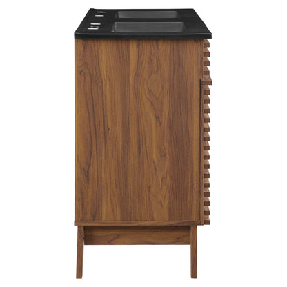 Modway furniture Render 48" Bathroom  Vanity with Black Basin Included - EEI-5381-WAL-BLK