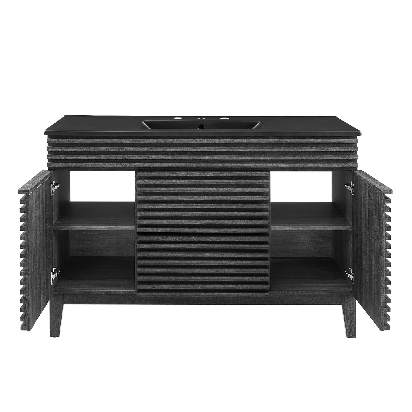 Modway furniture Render 48" Bathroom  Vanity with Black Basin Included - EEI-5381-WAL-BLK