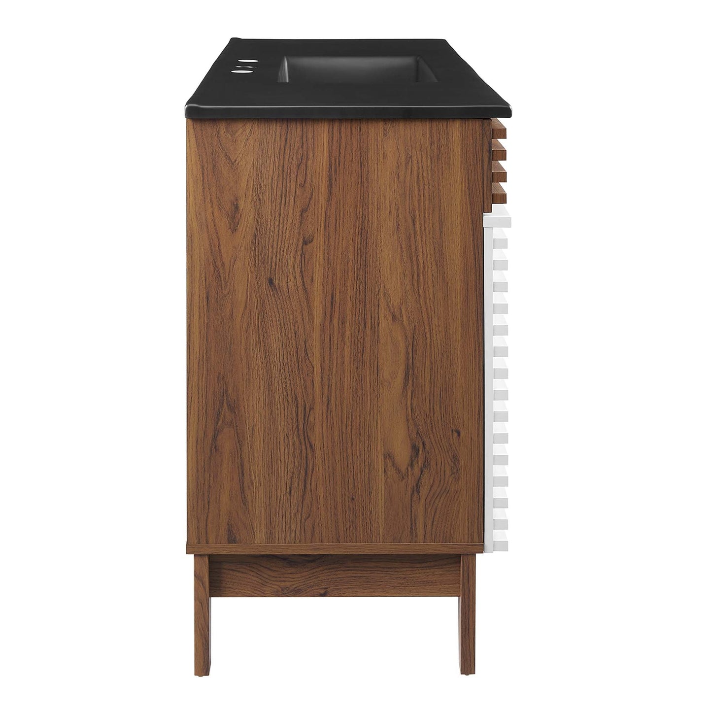 Modway furniture Render 48" Bathroom  Vanity with Black Basin Included - EEI-5381-WAL-BLK